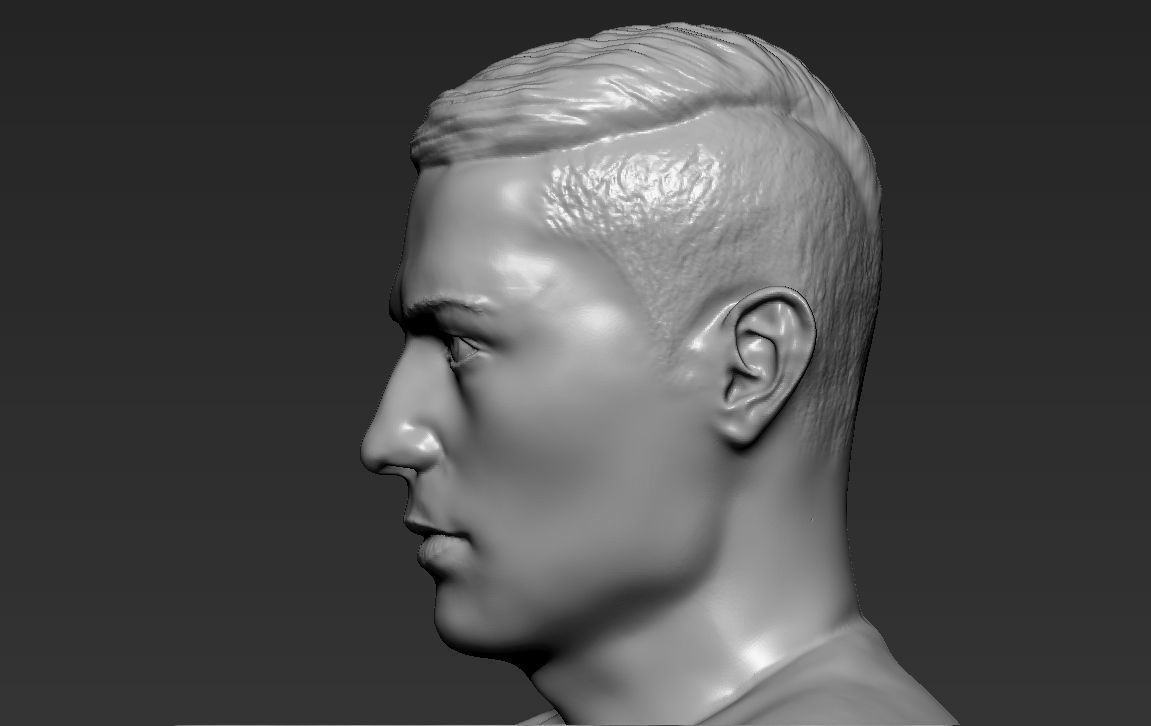 Cristiano Ronaldo with Throphies for 3D printing 3D print model_6