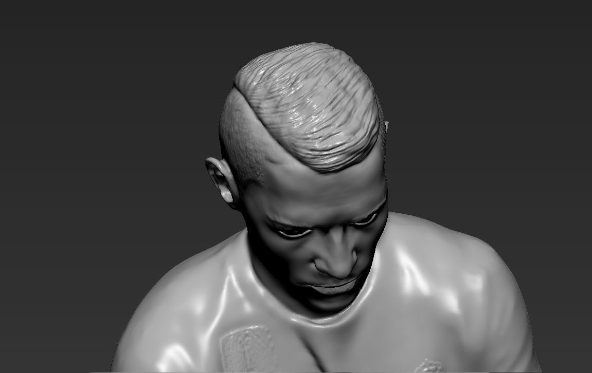 Cristiano Ronaldo with Throphies for 3D printing 3D print model_31