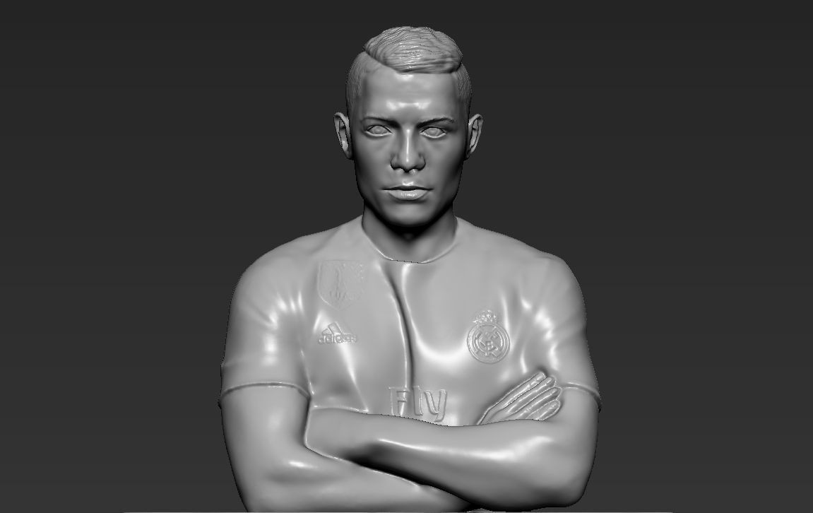 Cristiano Ronaldo with Throphies for 3D printing 3D print model_18