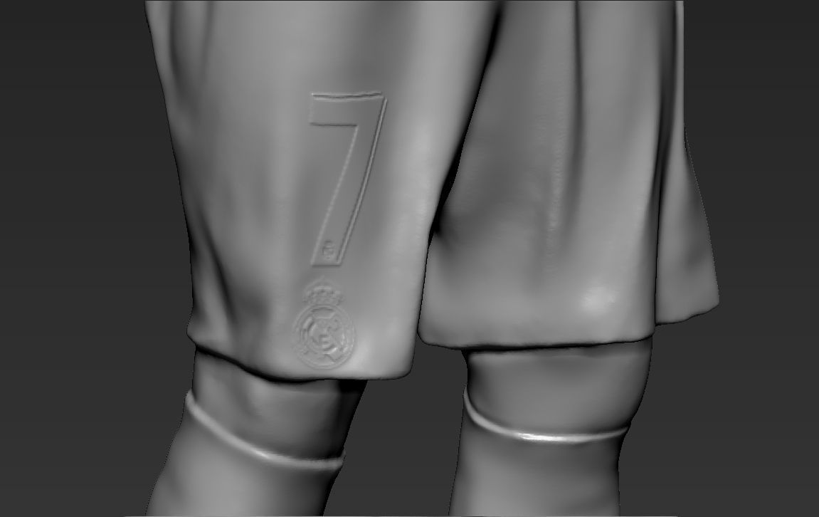 Cristiano Ronaldo with Throphies for 3D printing 3D print model_29