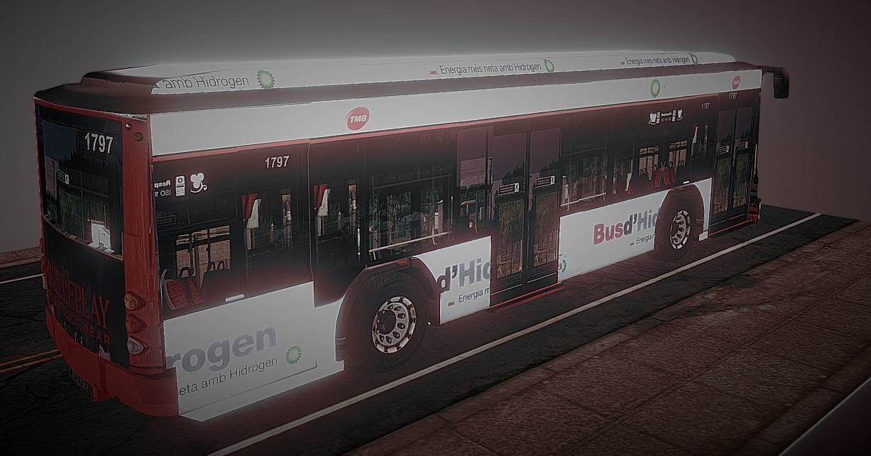 Autobus bus street Free low-poly 3D model_2