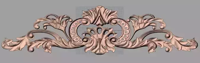 European style flower 3D relief STL Model for cnc engraving E092