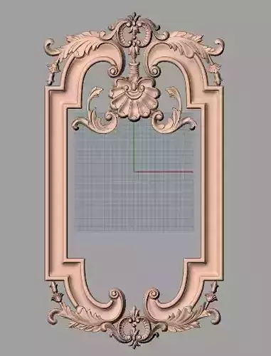 European style flower 3D relief STL Model for cnc engraving E094