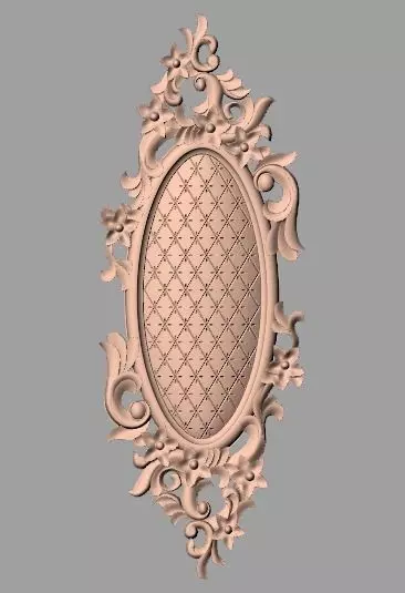 European style flower 3D relief STL Model for cnc engraving E098 3D model_0