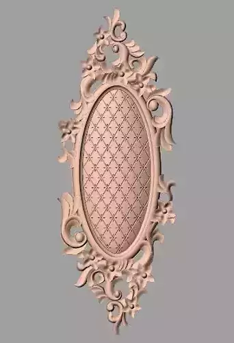 European style flower 3D relief STL Model for cnc engraving E098