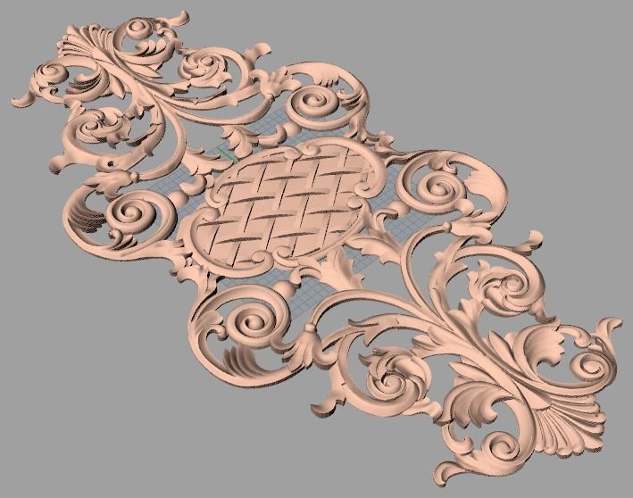 Artcam 3D relief STL models for CNC woodworking E102 3D model_1