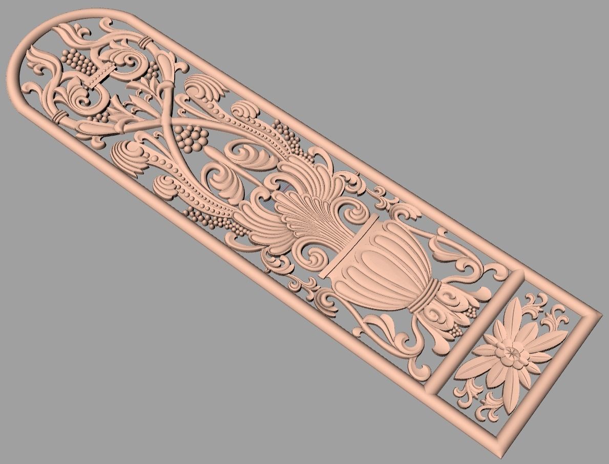 Artcam 3D relief STL models for CNC woodworking E103 3D model_1