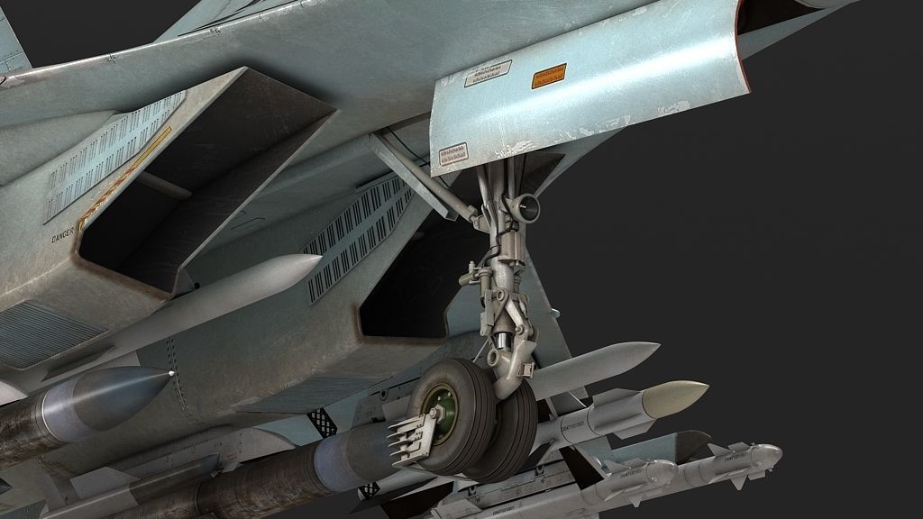 Su-30M2 russian air force fighter jet 3D model_11