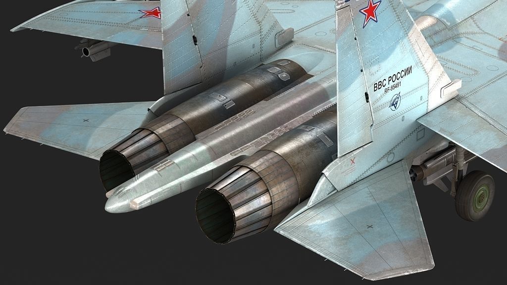 Su-30M2 russian air force fighter jet 3D model_13