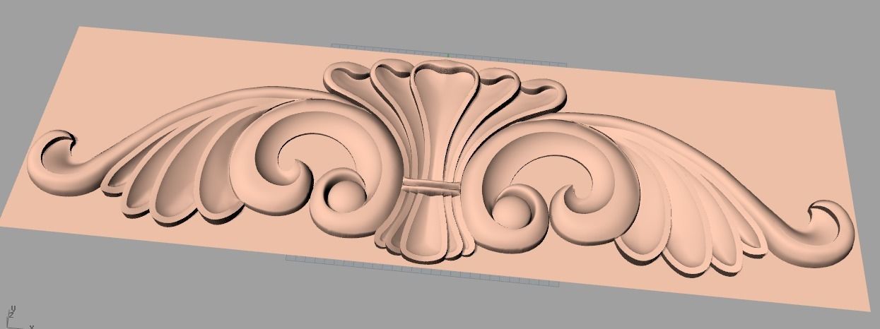 Artcam 3D relief STL models for CNC woodworking E108 3D model_1