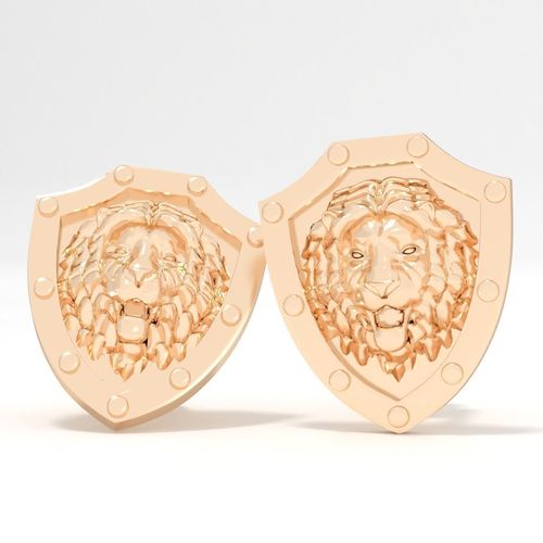 Lion cufflinks 3D print model