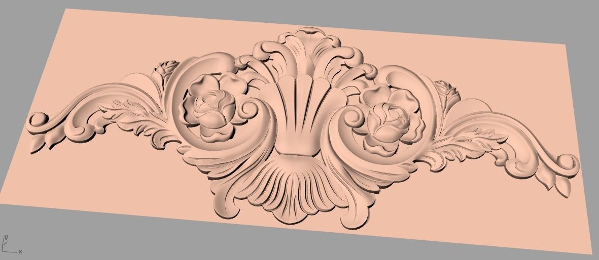 Artcam 3D relief STL models for CNC woodworking E119 3D model_1
