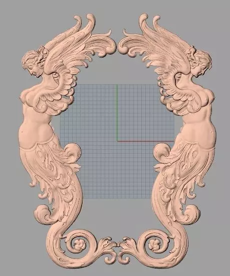 Artcam 3D relief STL models for CNC woodworking E121 3D model_0