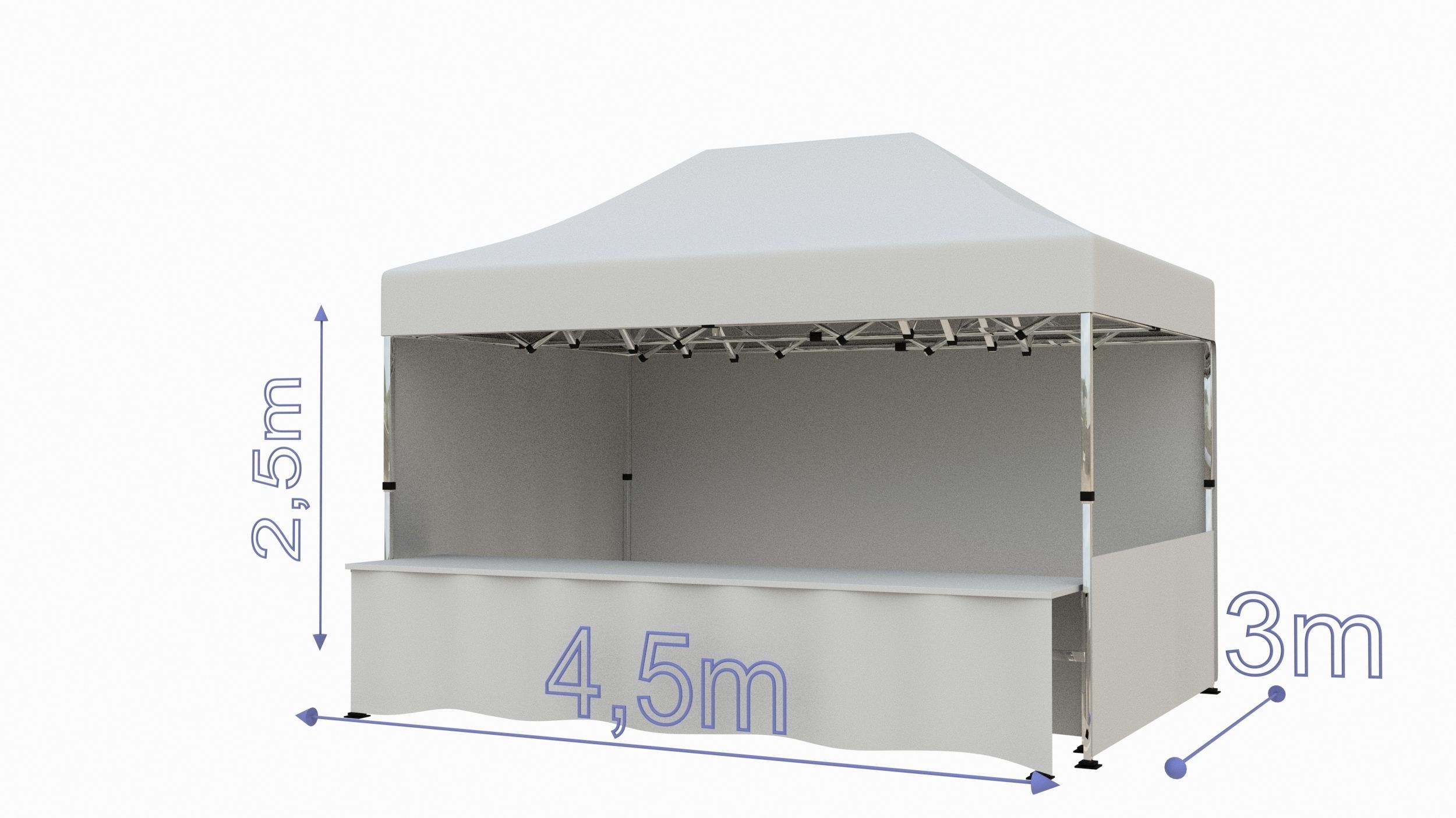 Marketing tent 4-5x3 m 3D model_1