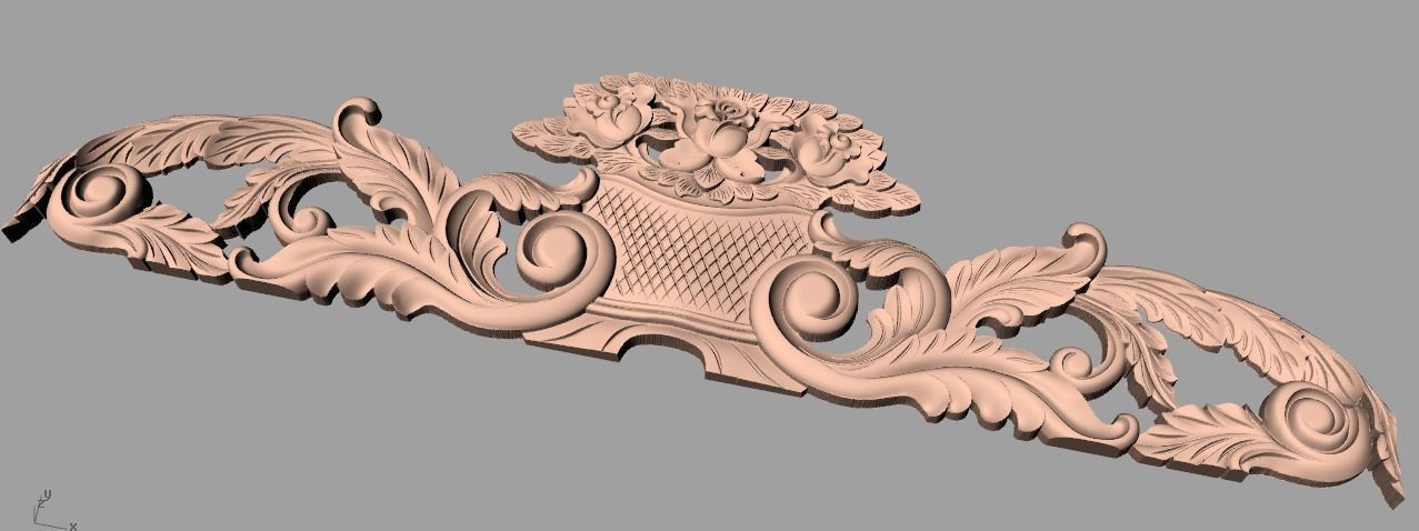 Artcam 3D relief STL models for CNC woodworking E123 3D model_1