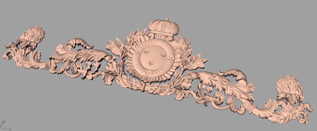Artcam 3D relief STL models for CNC woodworking E126 3D model_1