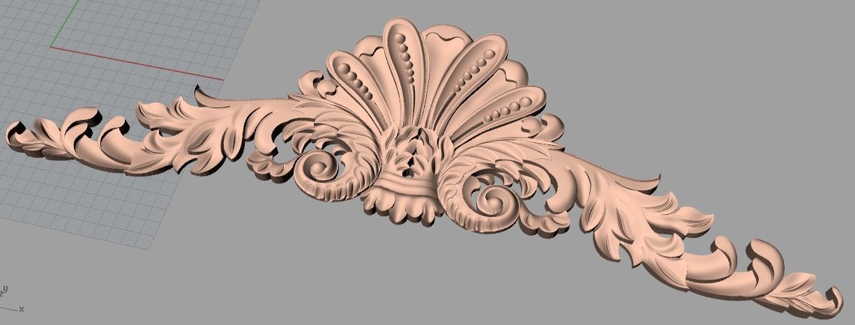 Artcam 3D relief STL models for CNC woodworking E127 3D model_1