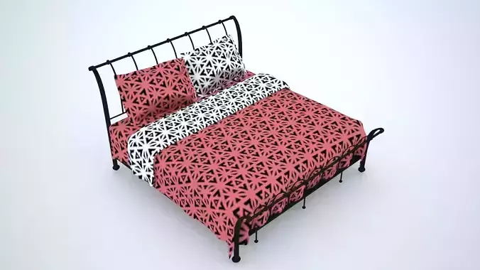 Steel Bed 3D Model