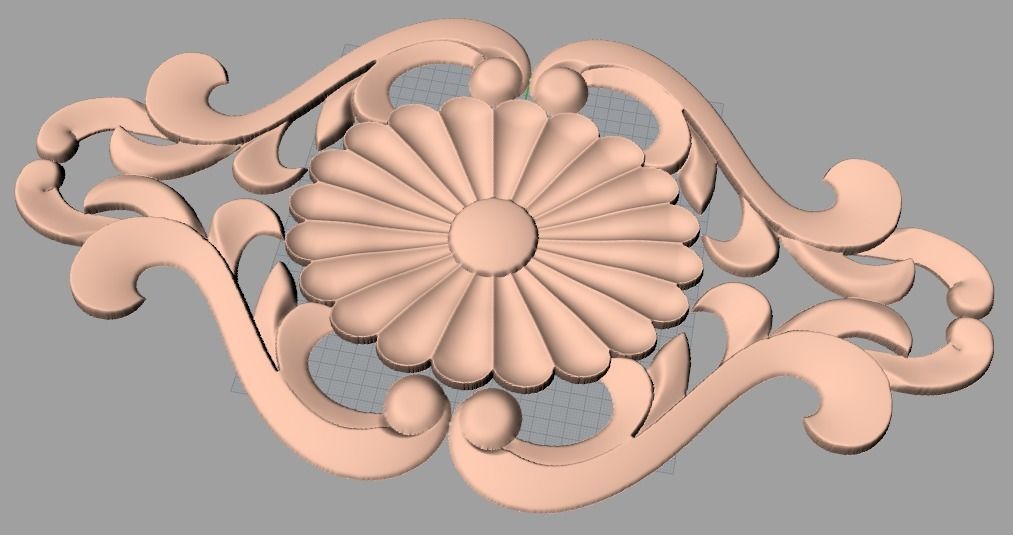 Artcam 3D relief STL models for CNC woodworking E129 3D model_1