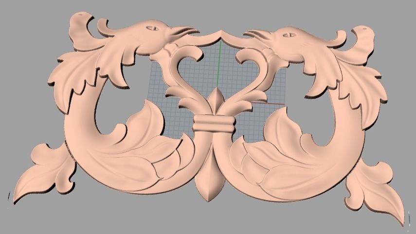 Artcam 3D relief STL models for CNC woodworking E134 3D model_1