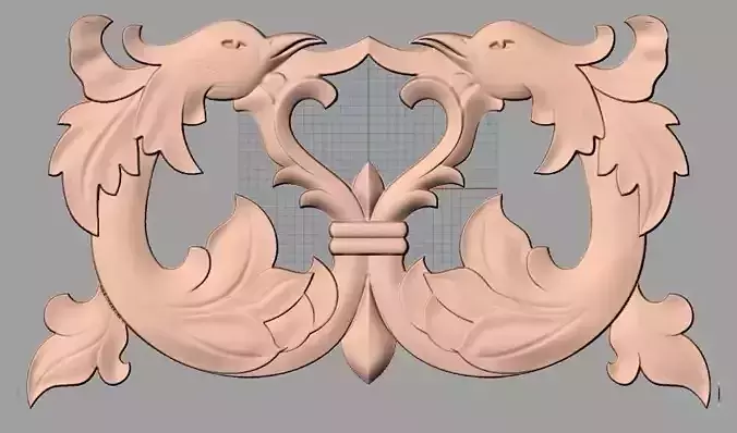 Artcam 3D relief STL models for CNC woodworking E134
