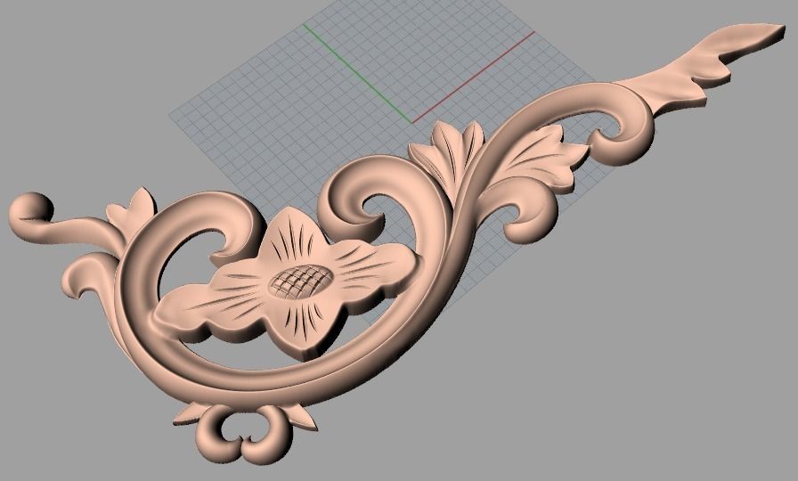 Artcam 3D relief STL models for CNC woodworking E141 3D model_1