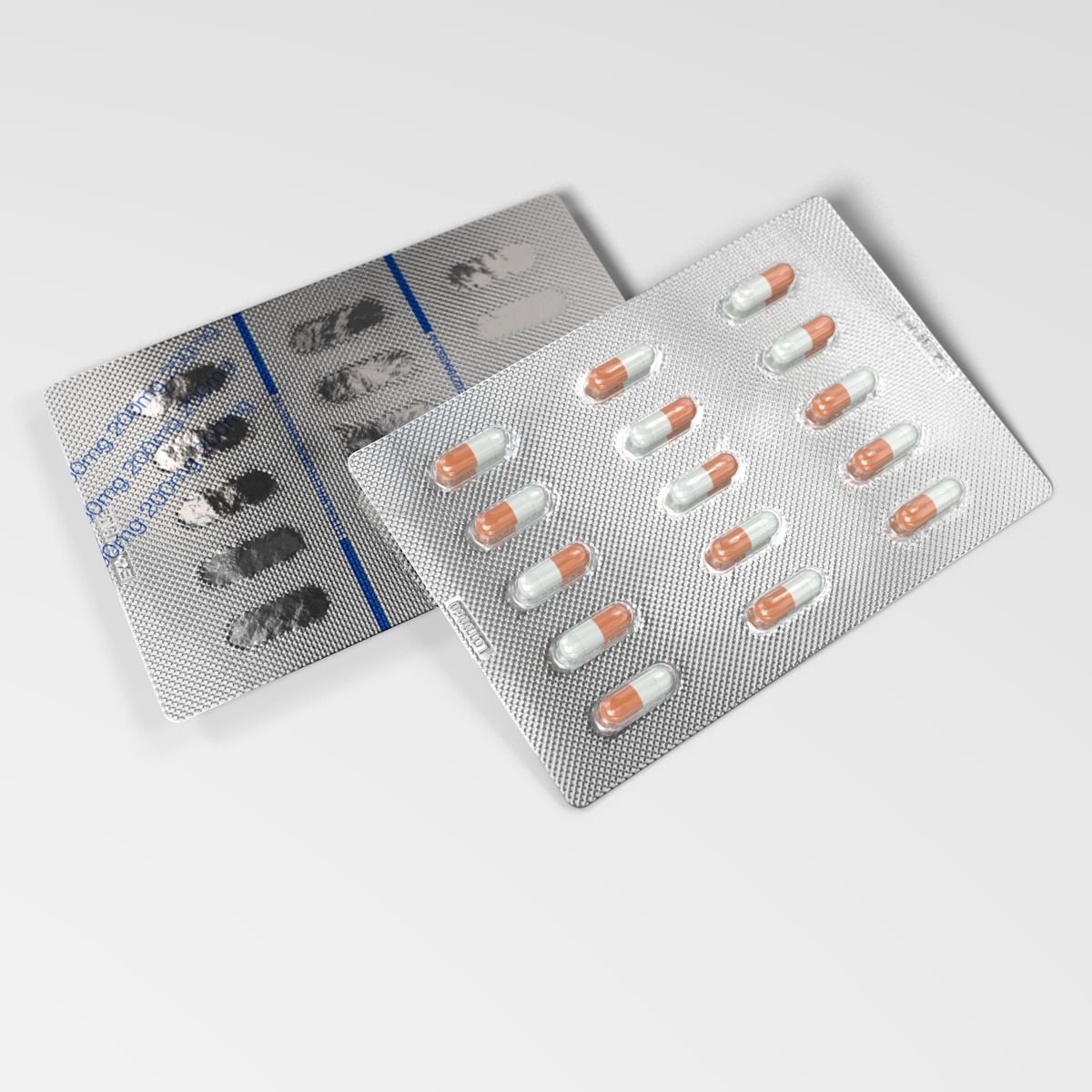 Capsule blister pack 3D model_1