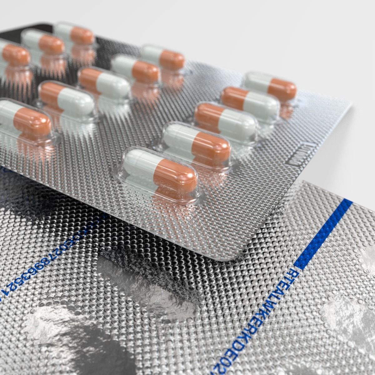 Capsule blister pack 3D model_2