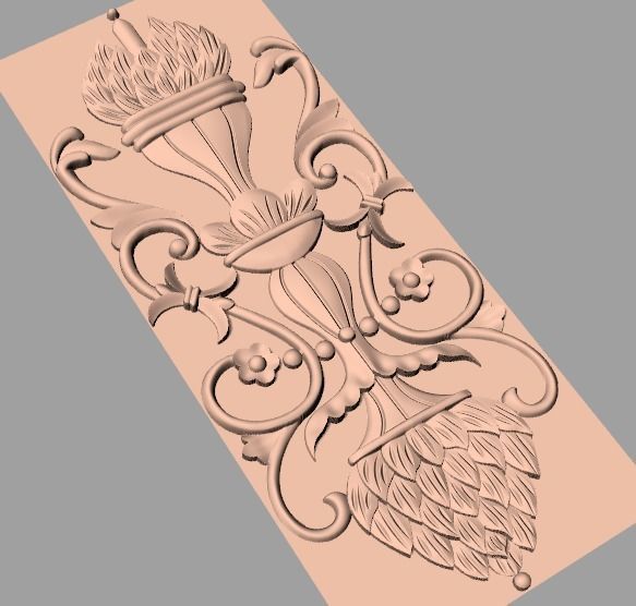 Artcam 3D relief STL models for CNC woodworking E143 3D model_1