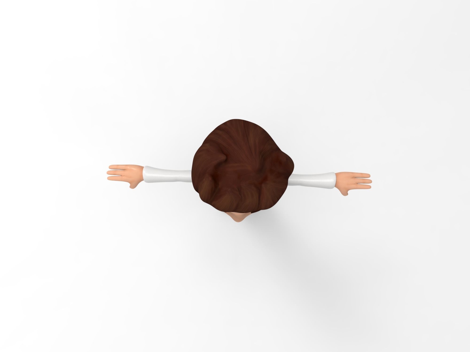 cartoon man Low-poly 3D model_8
