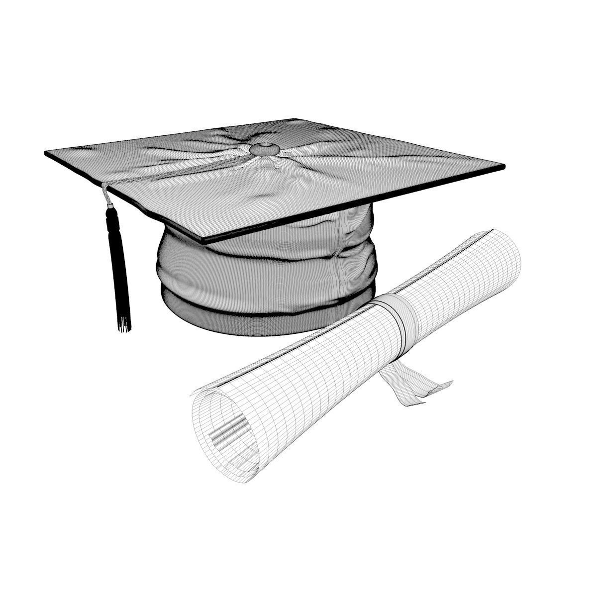 Graduation Cap 3D model_1