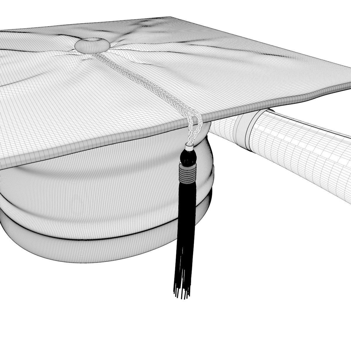 Graduation Cap 3D model_5