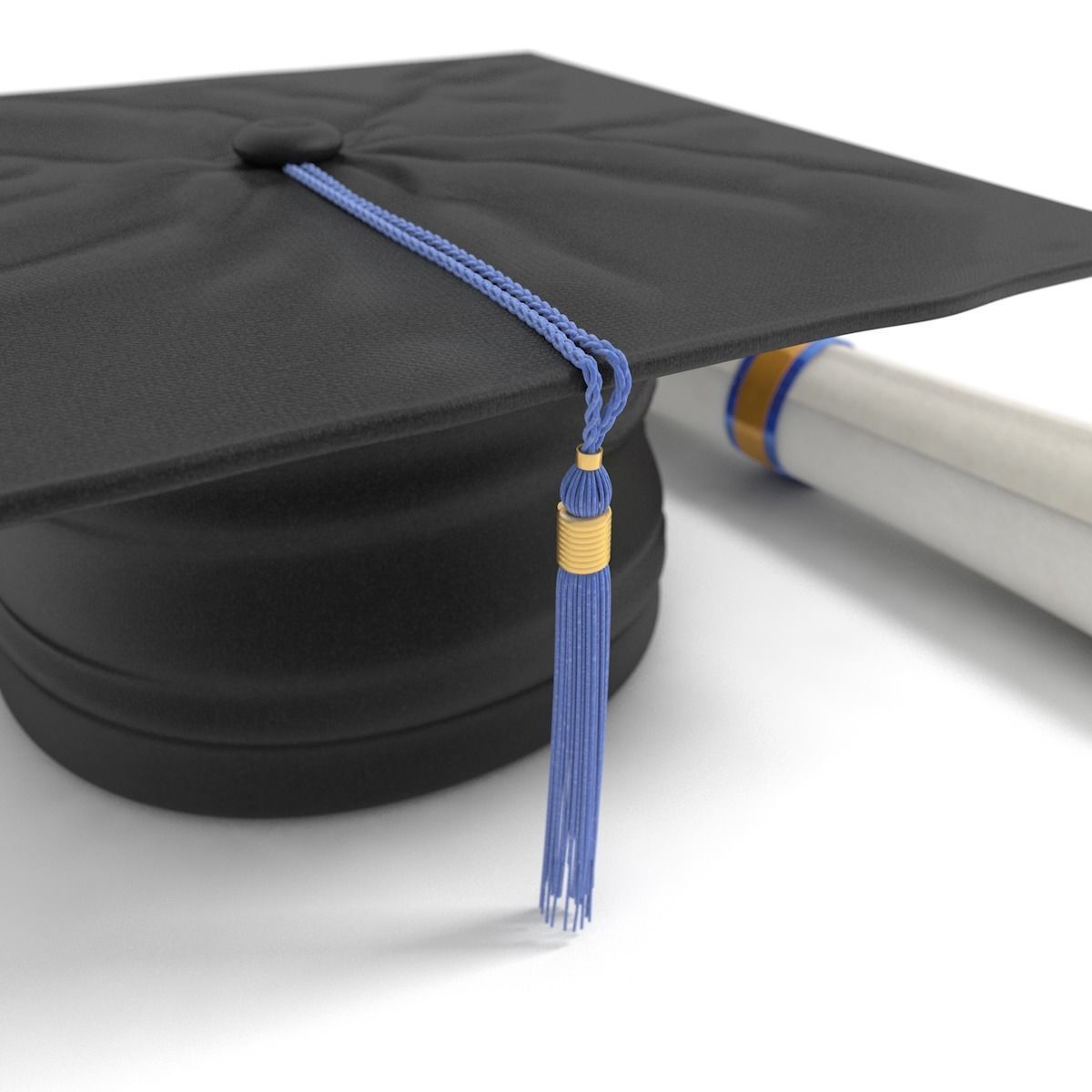 Graduation Cap 3D model_4