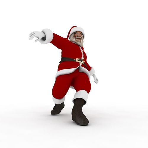 Dancing Santa Claus Low-poly 3D model