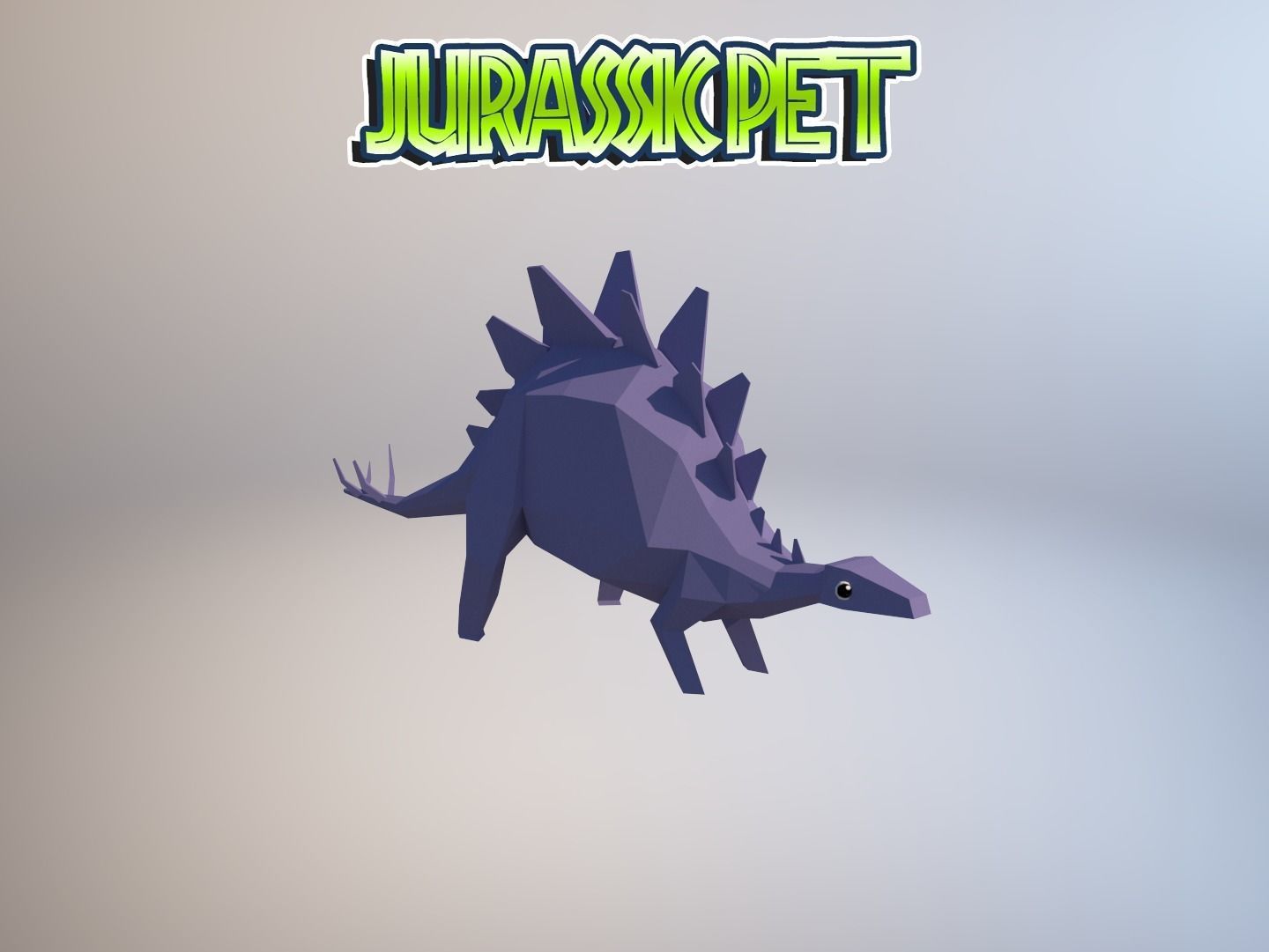 Stegosaurus jurassic pet Low-poly 3D model_20