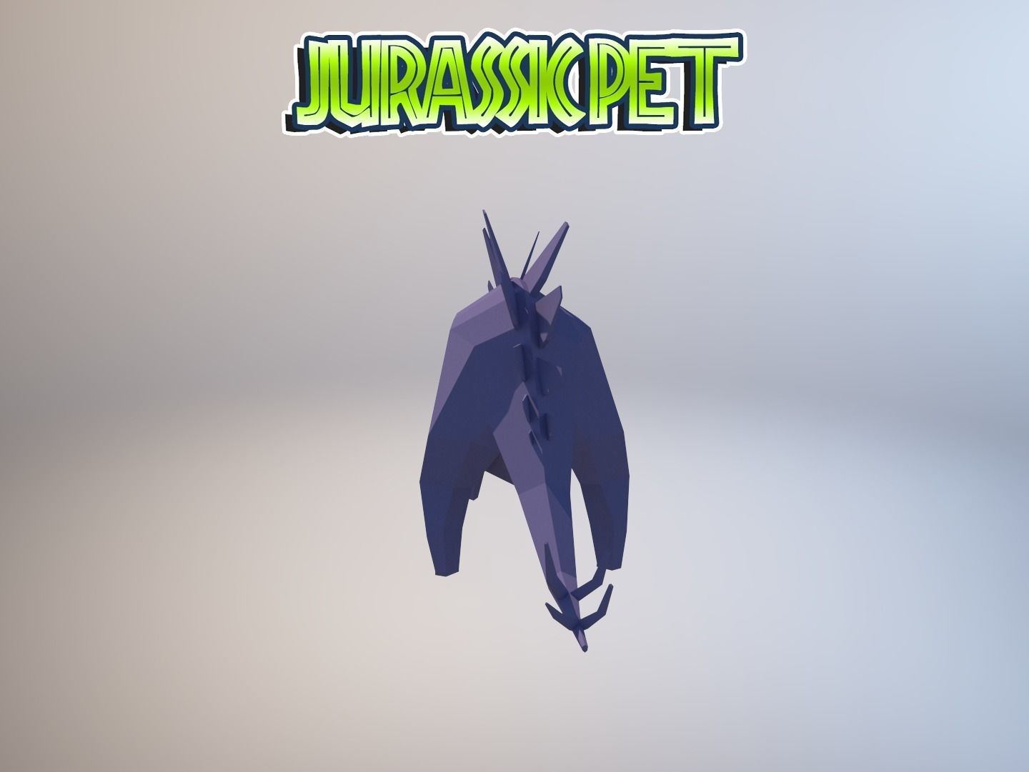 Stegosaurus jurassic pet Low-poly 3D model_8