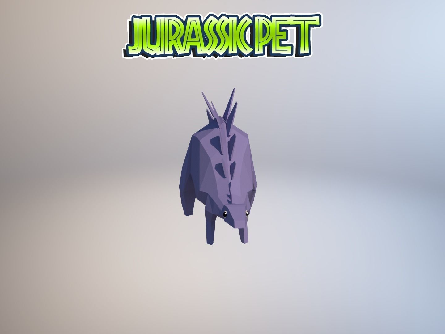Stegosaurus jurassic pet Low-poly 3D model_23