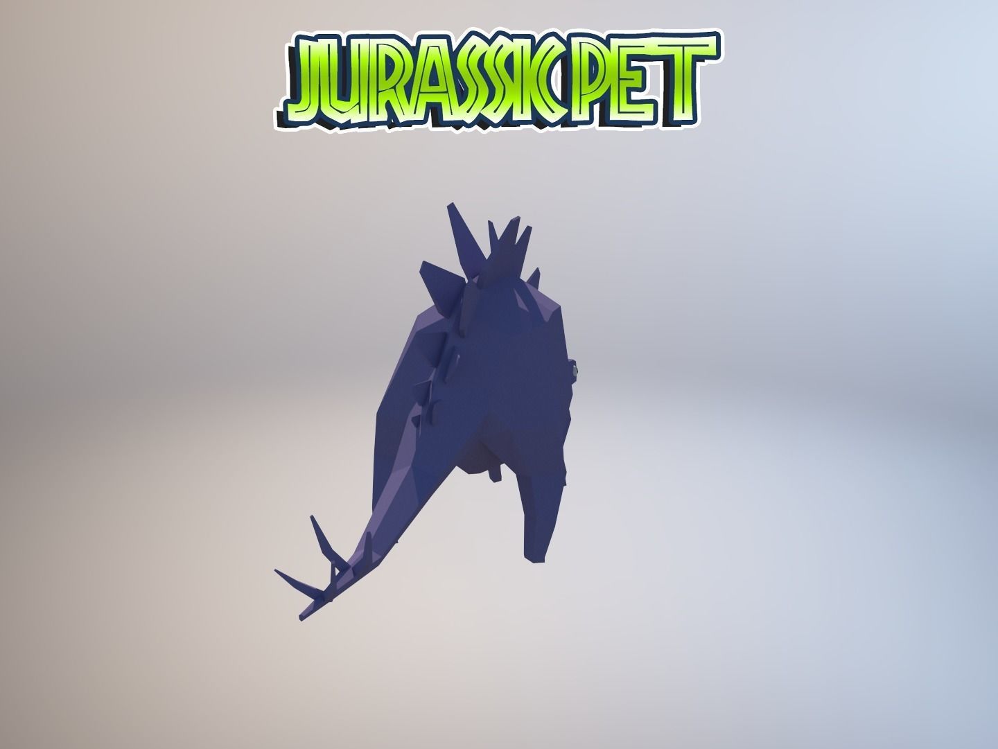 Stegosaurus jurassic pet Low-poly 3D model_10