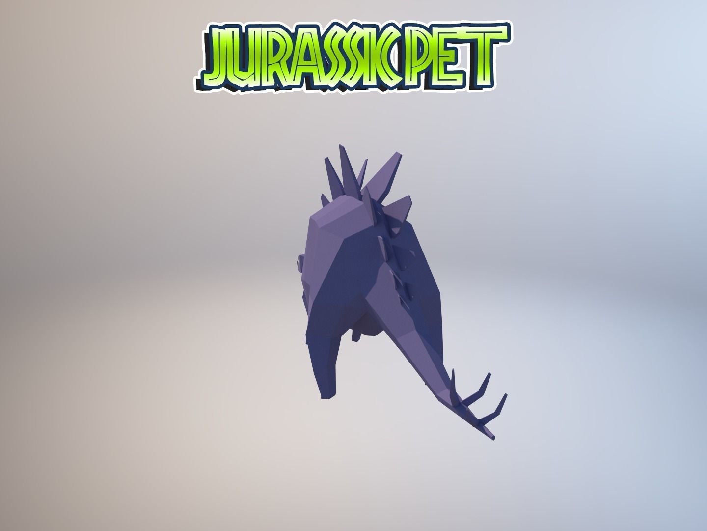 Stegosaurus jurassic pet Low-poly 3D model_7