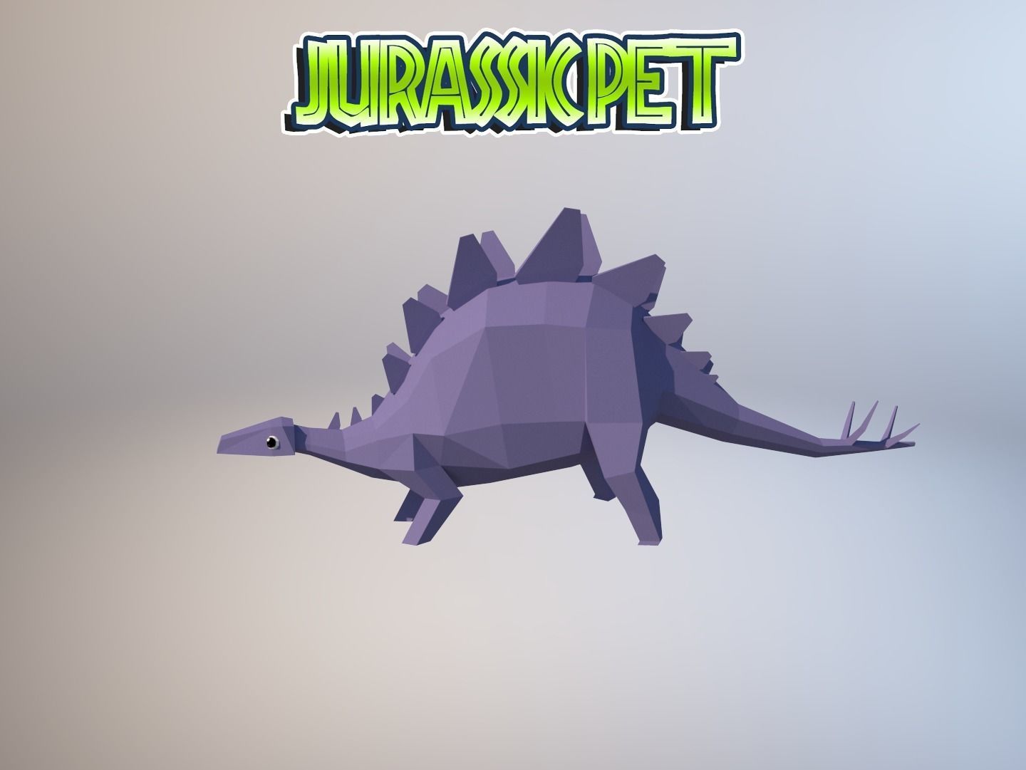 Stegosaurus jurassic pet Low-poly 3D model_31
