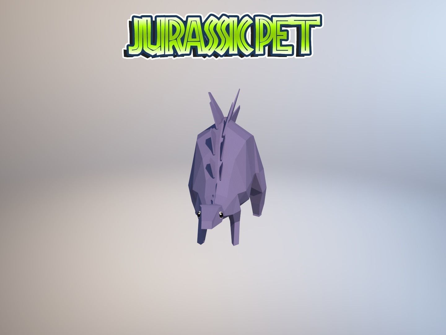Stegosaurus jurassic pet Low-poly 3D model_24