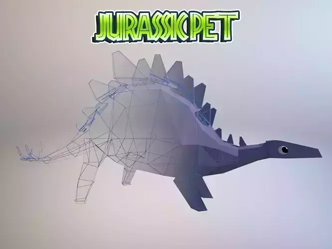 Stegosaurus jurassic pet Low-poly 3D model