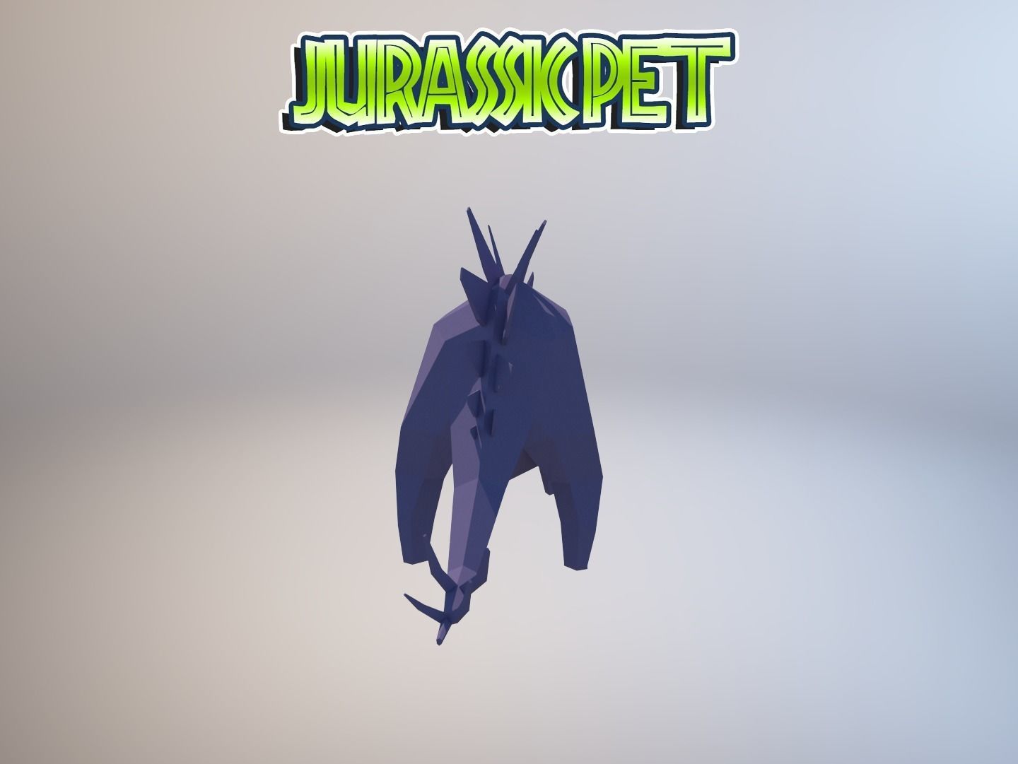 Stegosaurus jurassic pet Low-poly 3D model_9