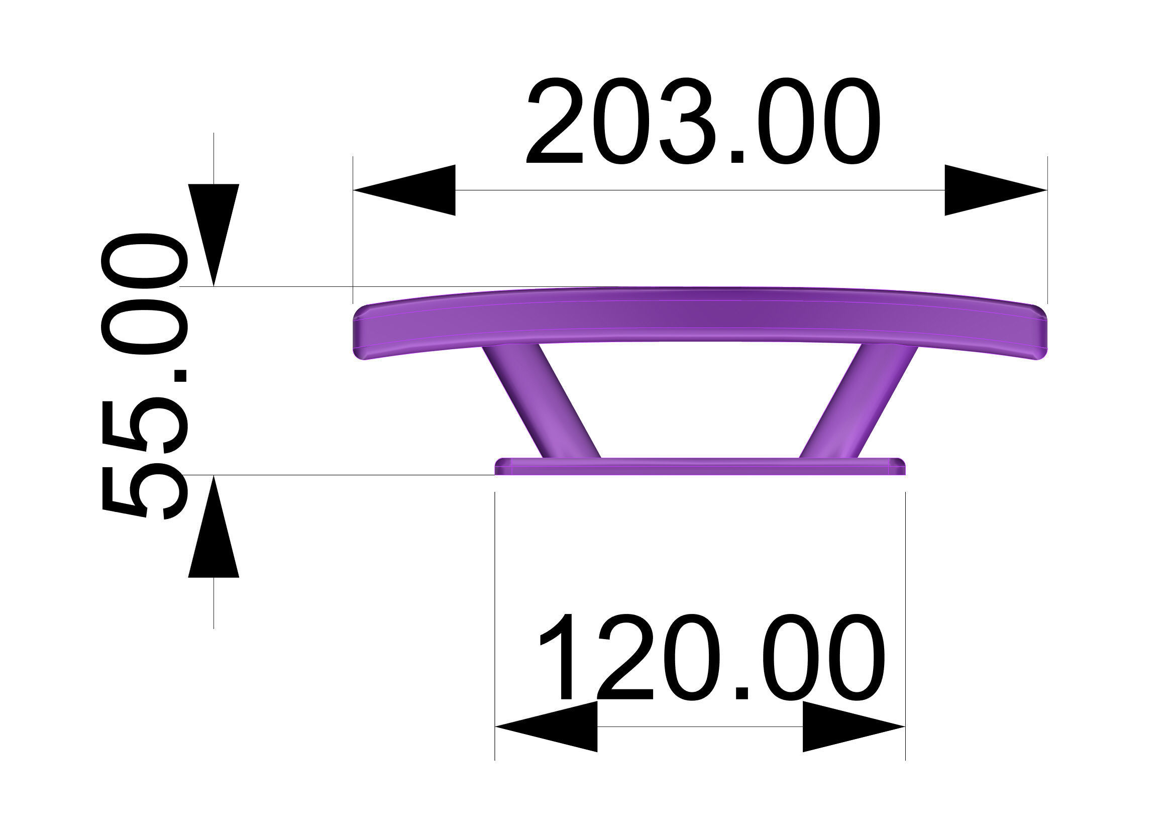 Bollard  Cleat 203mm 3D model_5