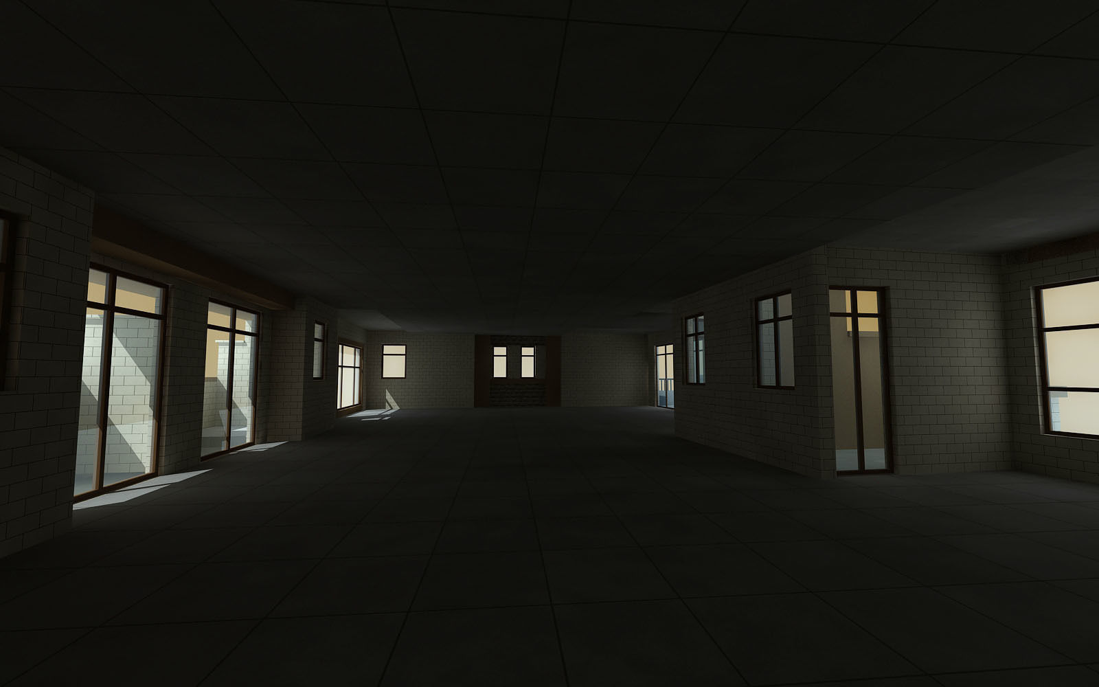 TOWNHOUSES house Low-poly 3D model_8