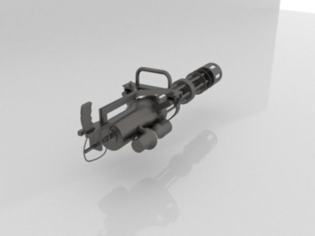 Classic Army M134-A2 CO2HPA Minigun Low-poly 3D model_4