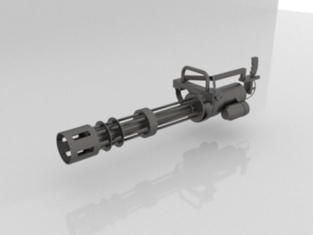 Classic Army M134-A2 CO2HPA Minigun Low-poly 3D model_1