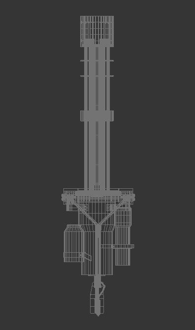 Classic Army M134-A2 CO2HPA Minigun Low-poly 3D model_2