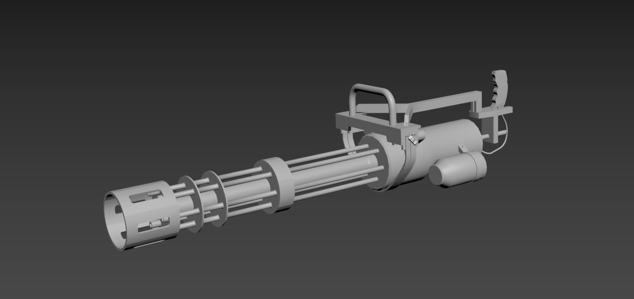 Classic Army M134-A2 CO2HPA Minigun Low-poly 3D model_5