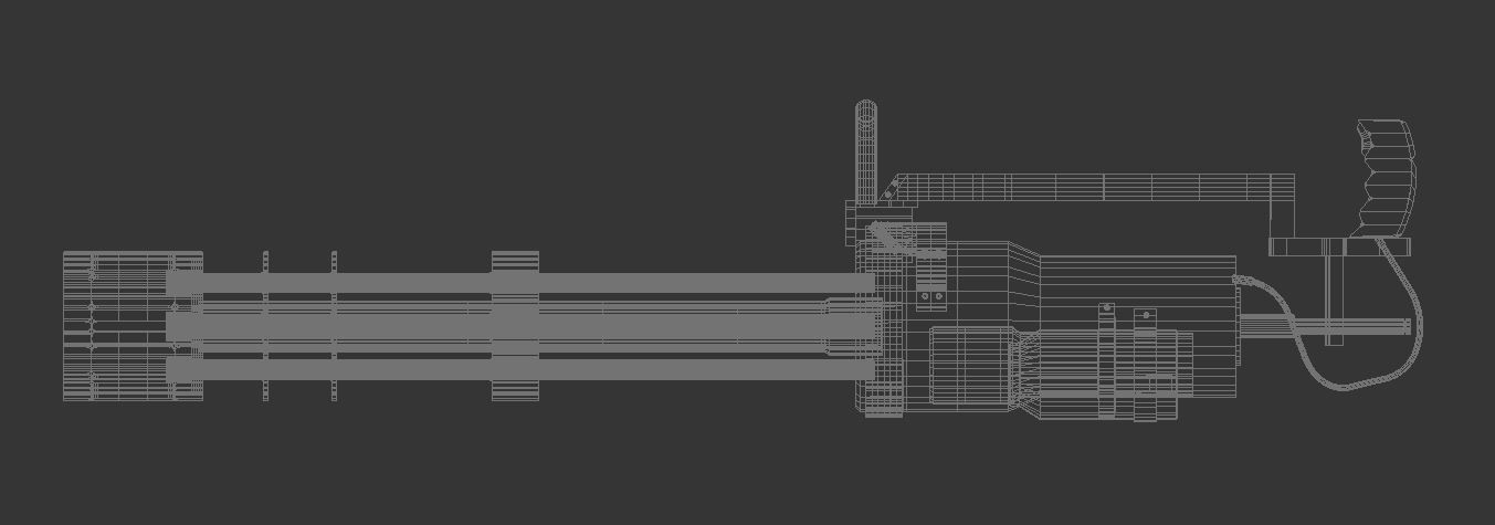 Classic Army M134-A2 CO2HPA Minigun Low-poly 3D model_6